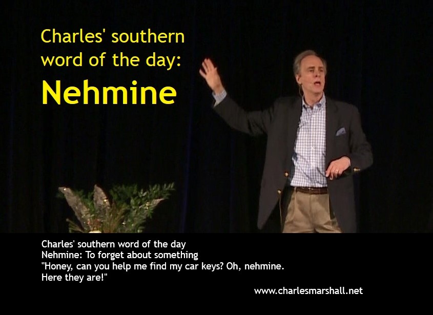 Charles’ southern word of the day: Nehmine